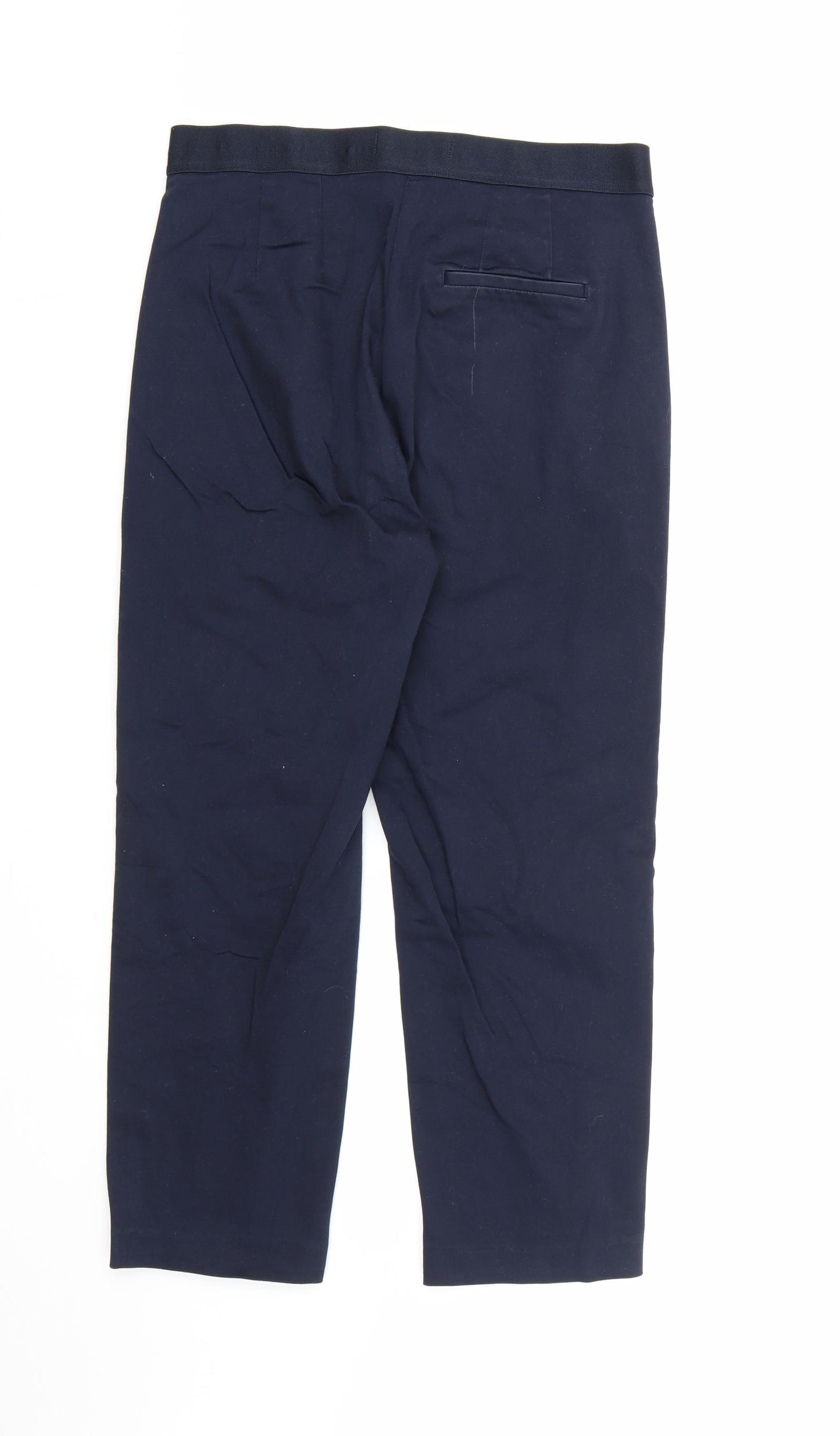 Marks and Spencer Womens Blue  Rayon Trousers  Size 10 L24 in