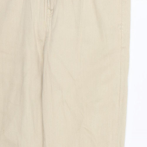 Fat Face Womens Beige  Denim Straight Jeans Size 8 L25 in