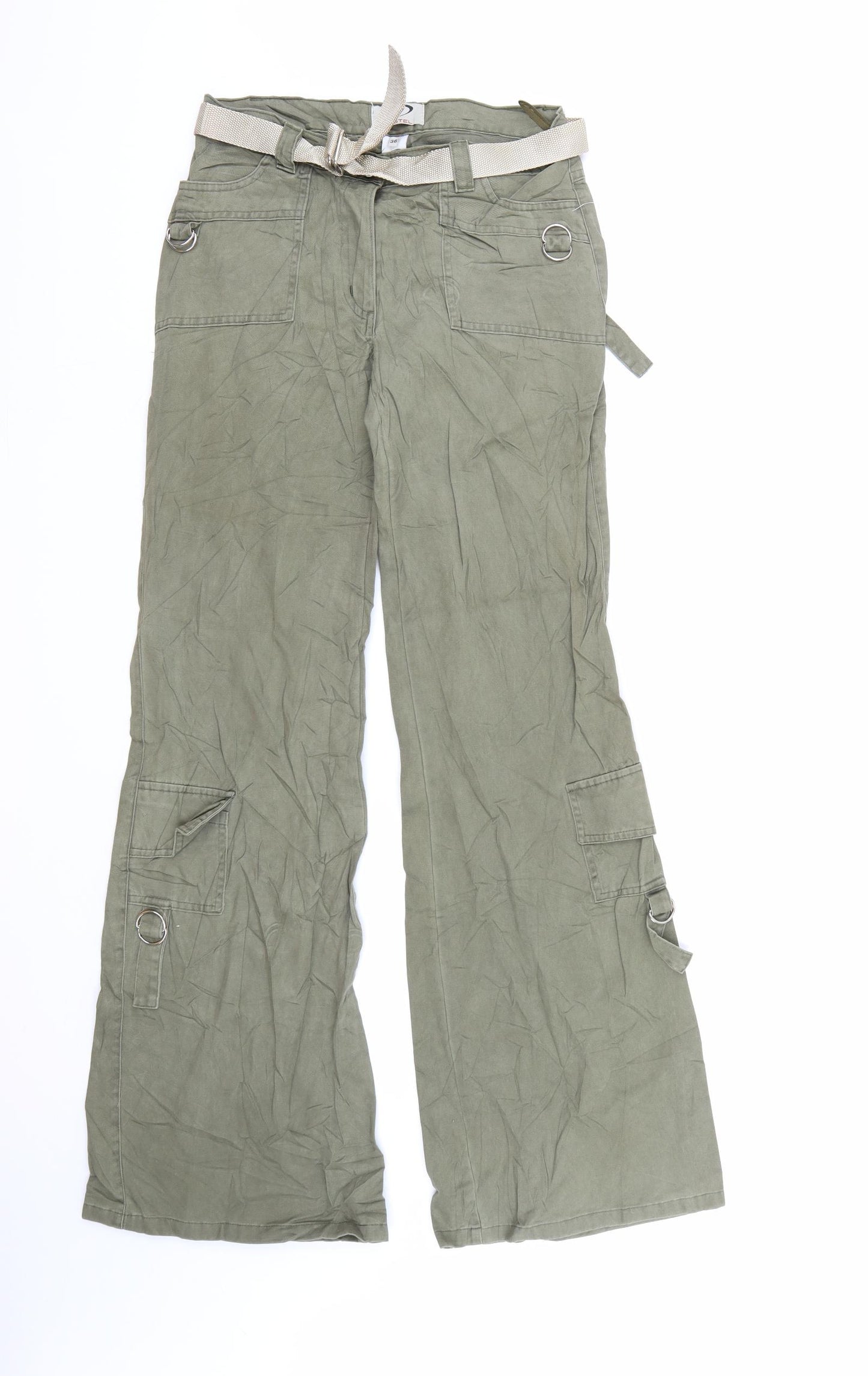 postel Womens Green   Cargo Trousers Size 8 L35 in