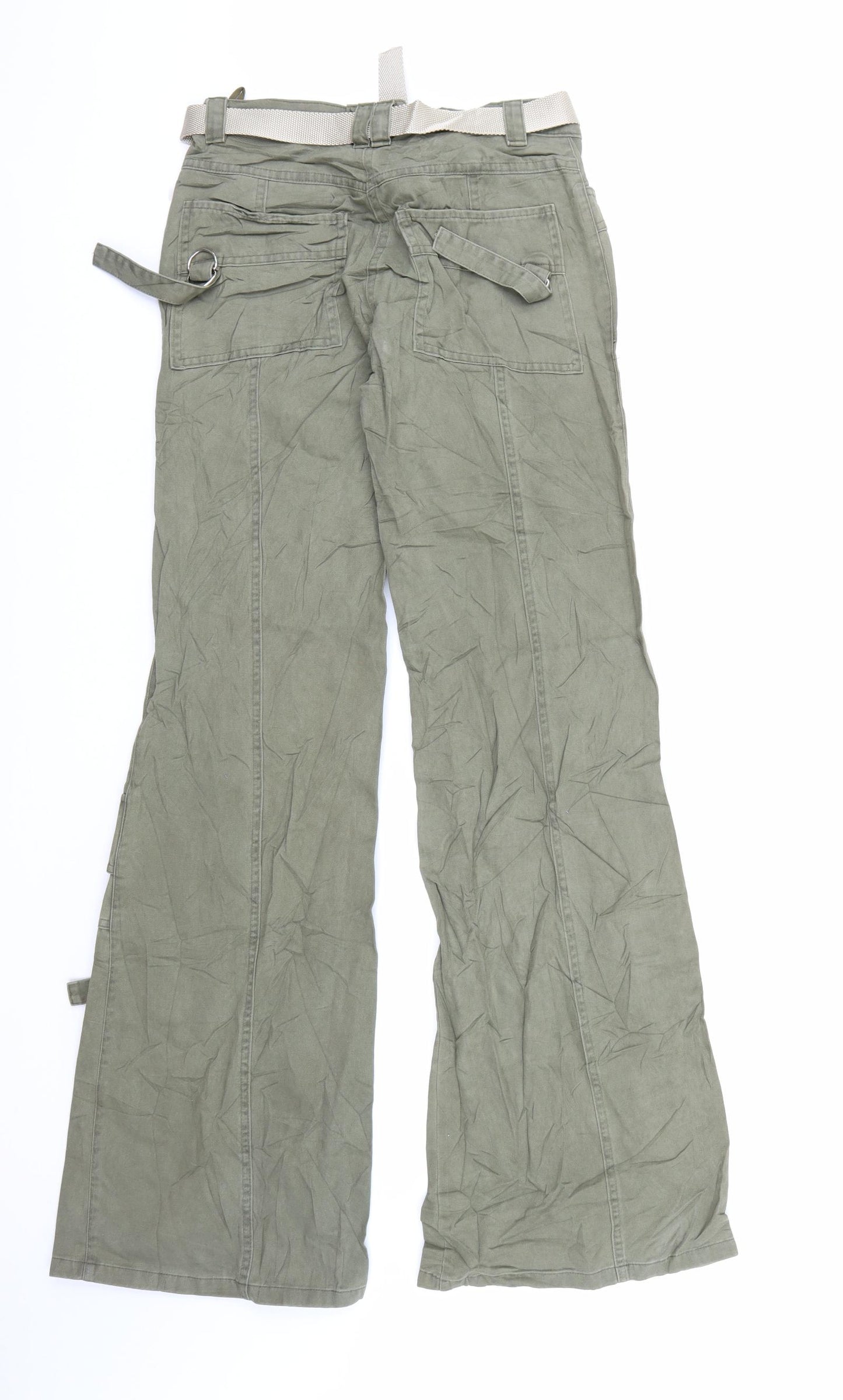 postel Womens Green   Cargo Trousers Size 8 L35 in