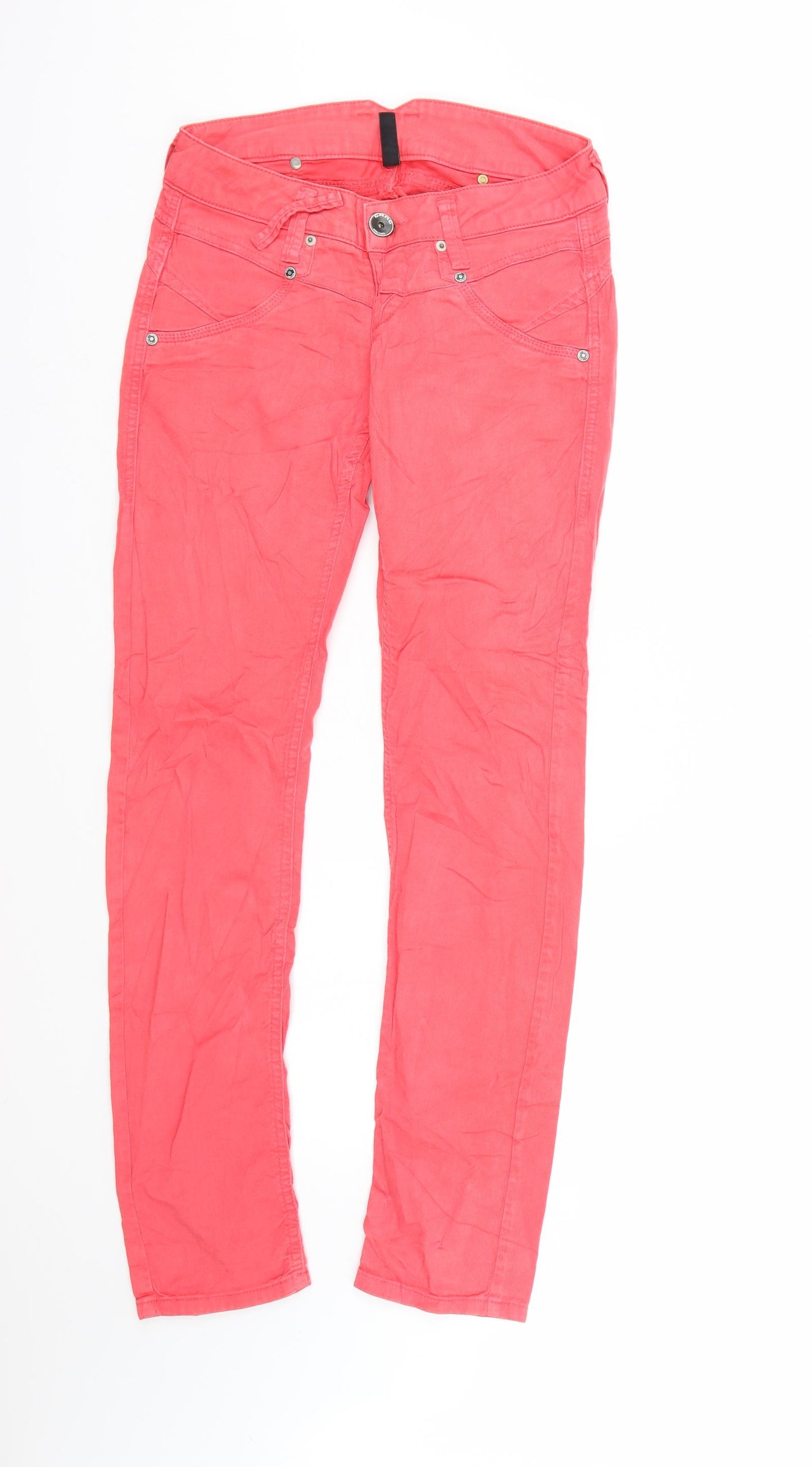 Gang Womens Pink  Denim Straight Jeans  L32 in