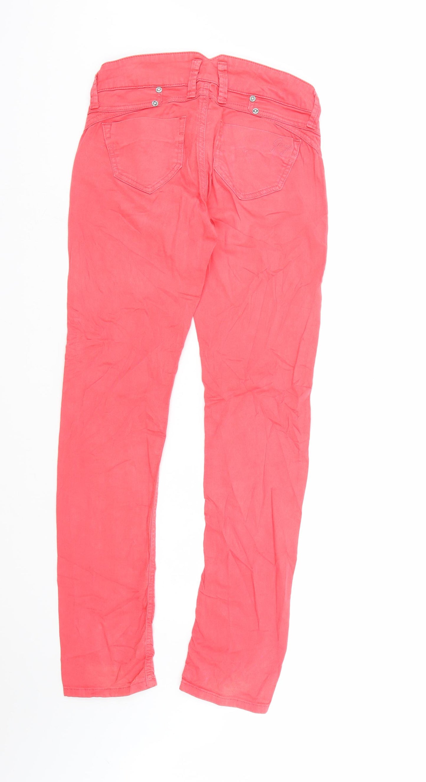 Gang Womens Pink  Denim Straight Jeans  L32 in