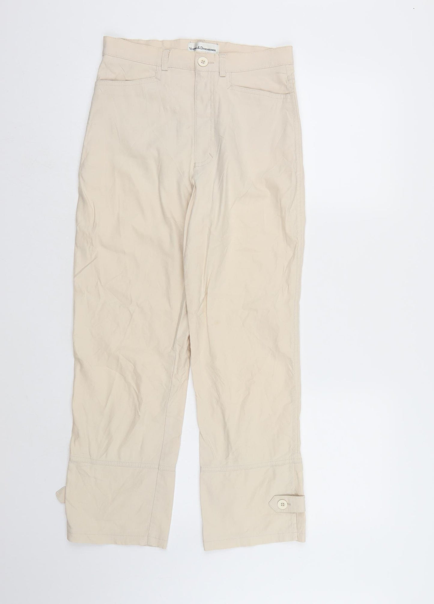 Vroom & Dreesman Womens Beige   Cargo Trousers Size 28 in L26 in