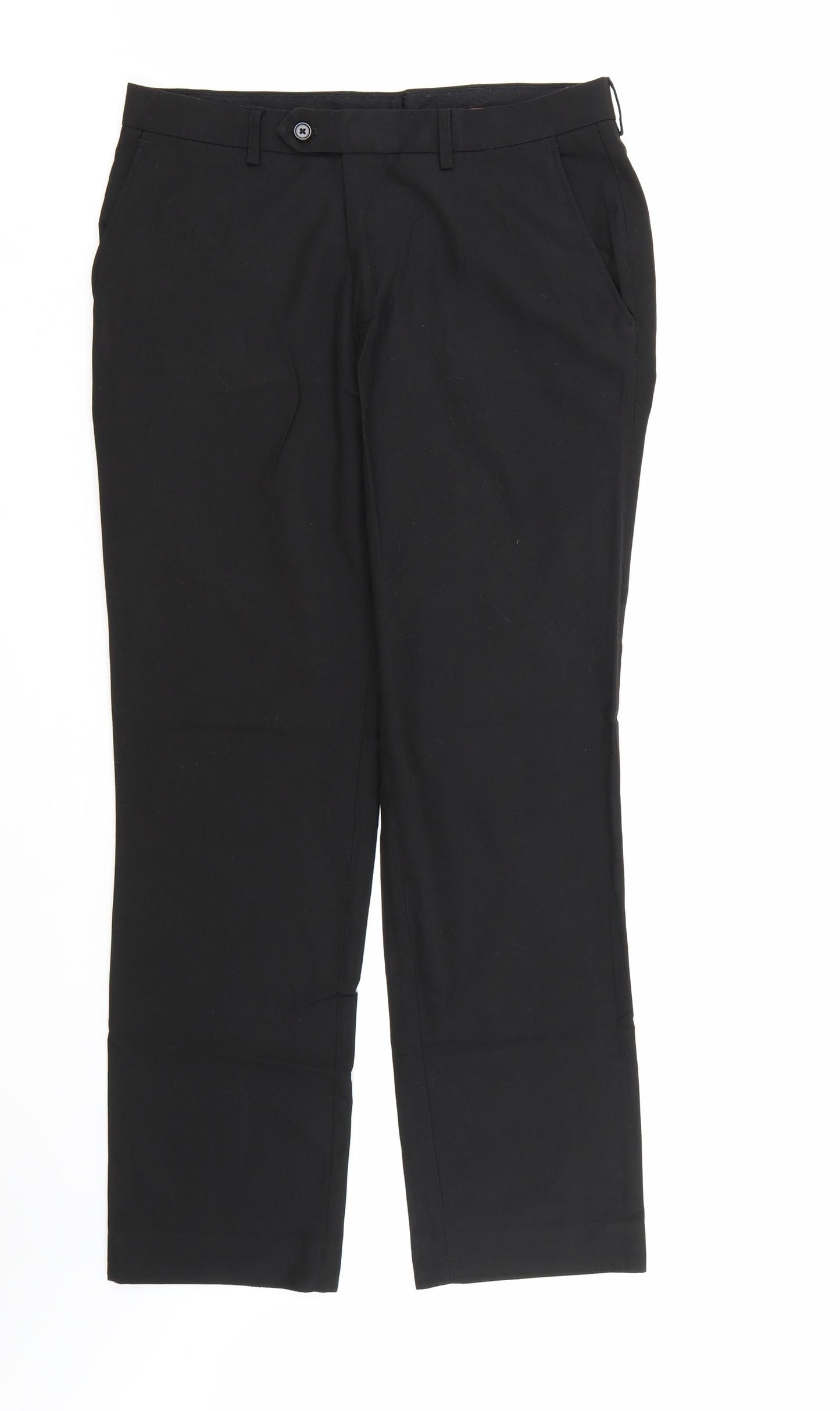 NEXT Mens Black  Rayon Dress Pants Trousers Size 32 in L31 in
