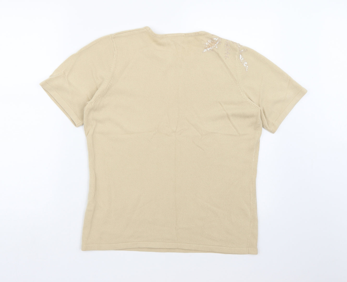 BHS Womens Beige  Knit Pullover Jumper Size 14