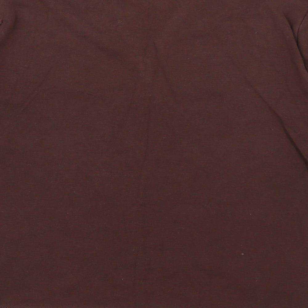 Reflections Womens Brown   Basic Blouse Size XL