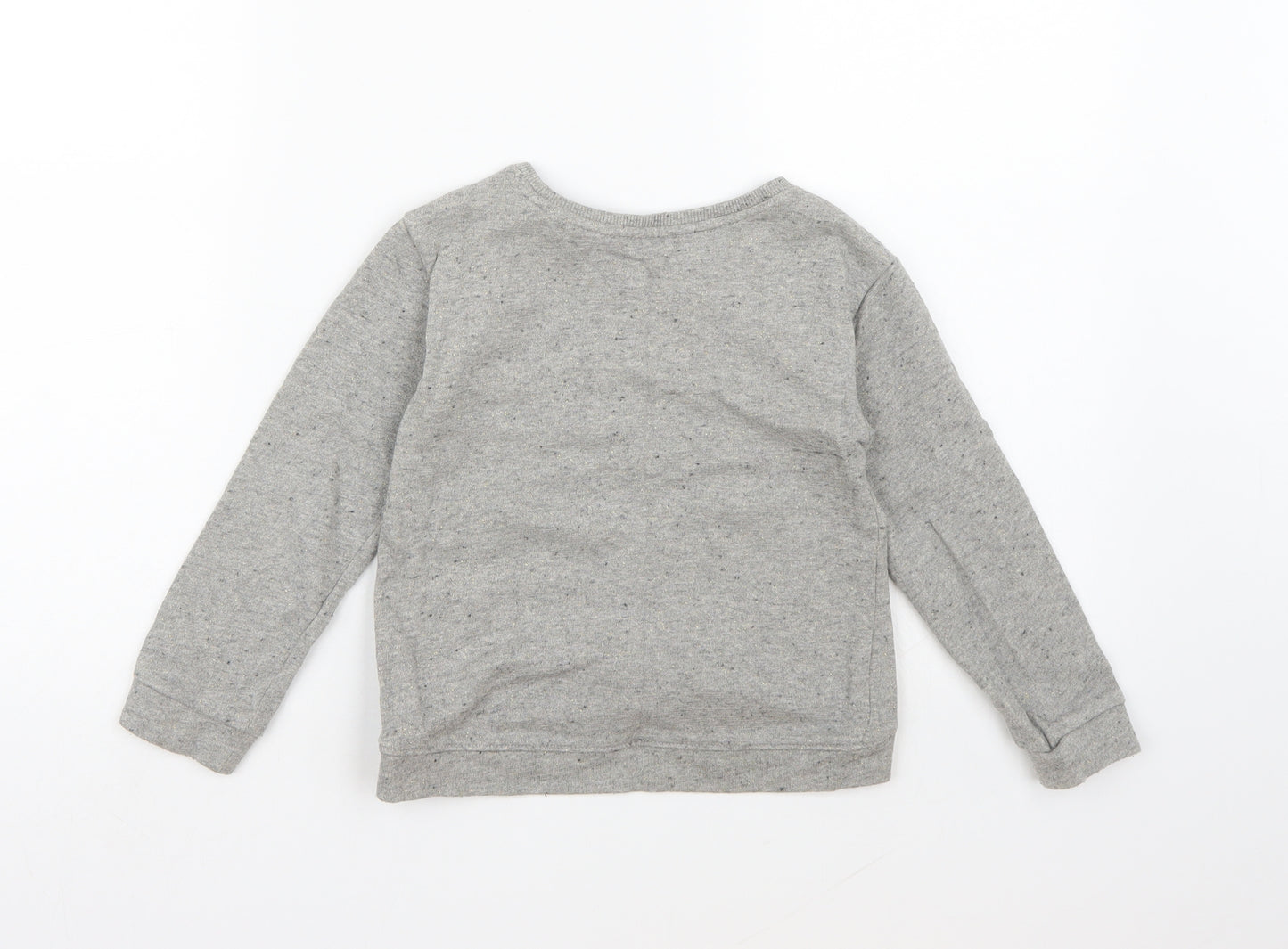 H&M Girls Grey  Jersey Pullover Sweatshirt Size 5-6 Years