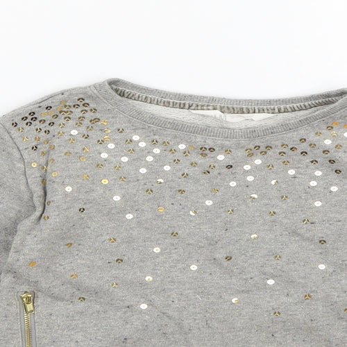 H&M Girls Grey  Jersey Pullover Sweatshirt Size 5-6 Years
