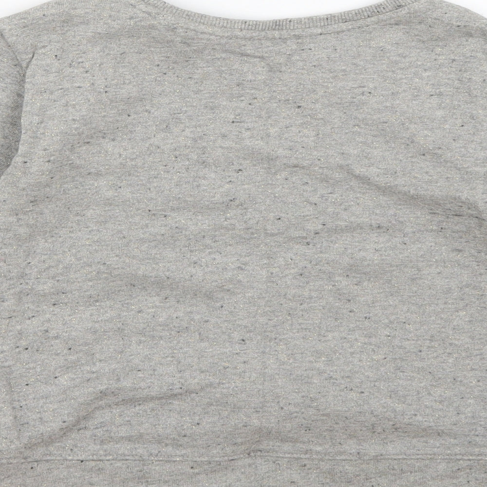 H&M Girls Grey  Jersey Pullover Sweatshirt Size 5-6 Years