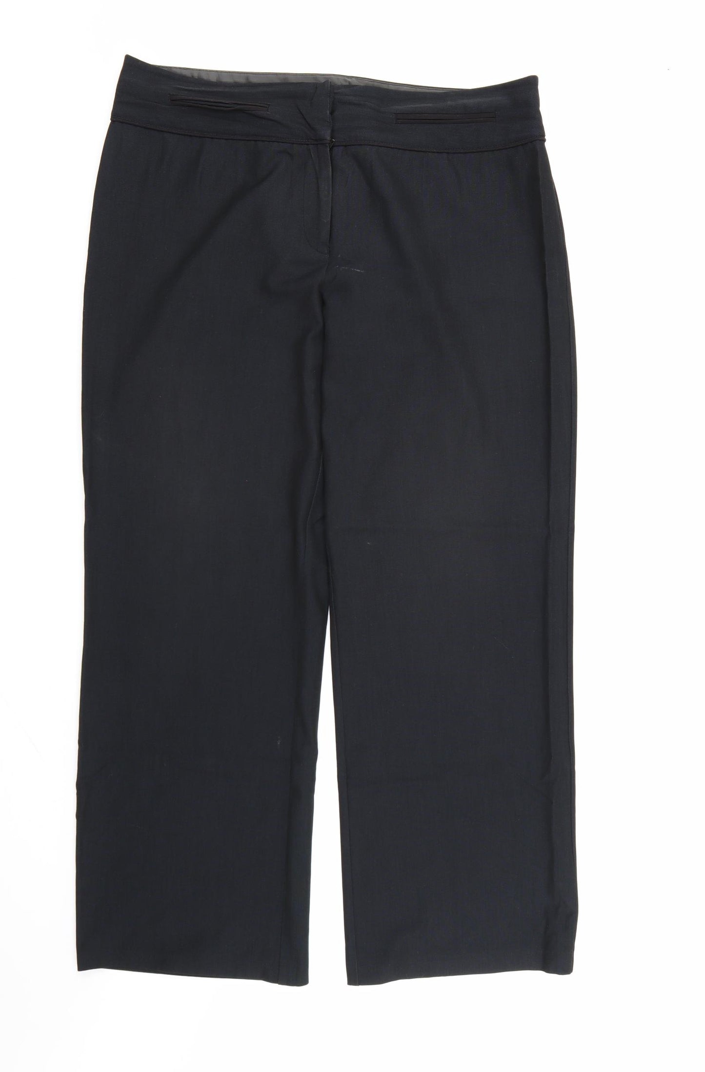 NEXT Womens Black  Rayon Dress Pants Trousers Size 16 L30 in