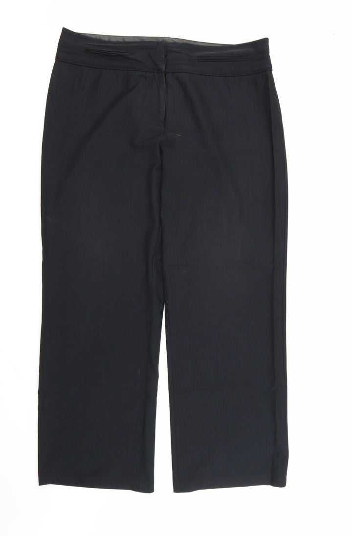 NEXT Womens Black  Rayon Dress Pants Trousers Size 16 L30 in