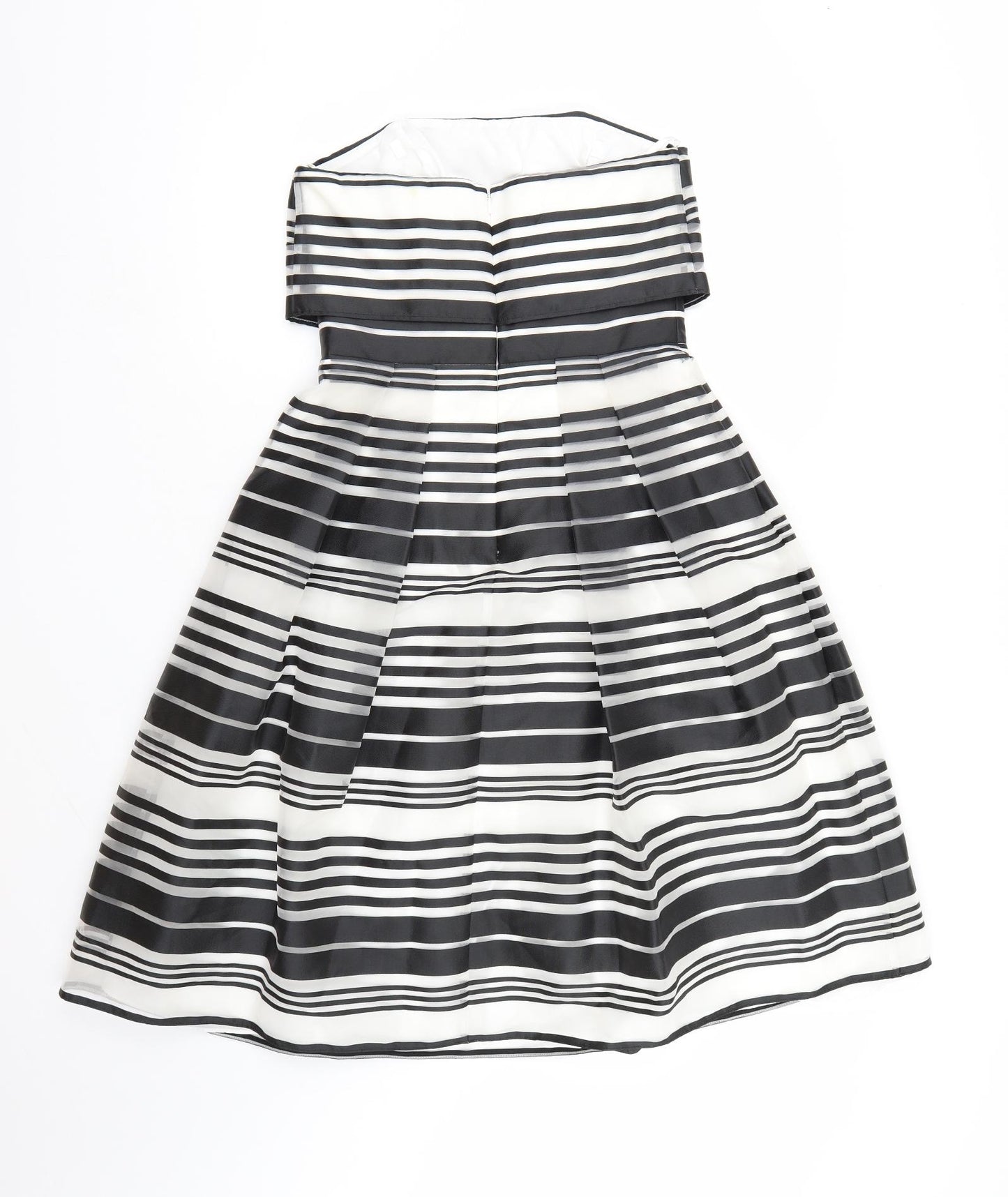 Coast Womens White Striped  A-Line  Size 10