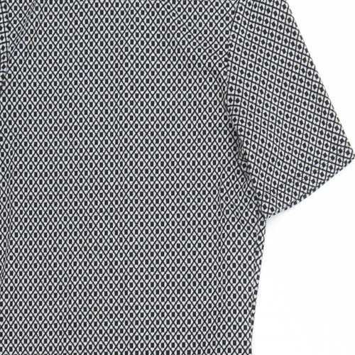Dorothy Perkins Womens Grey Geometric  T-Shirt Dress  Size 12
