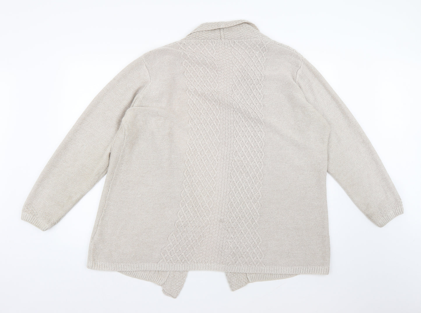 Isle Essentials Womens Ivory  Knit Cardigan Jumper Size 18