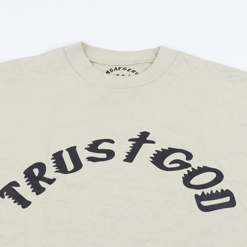 sunday service Womens Beige   Basic T-Shirt Size XL