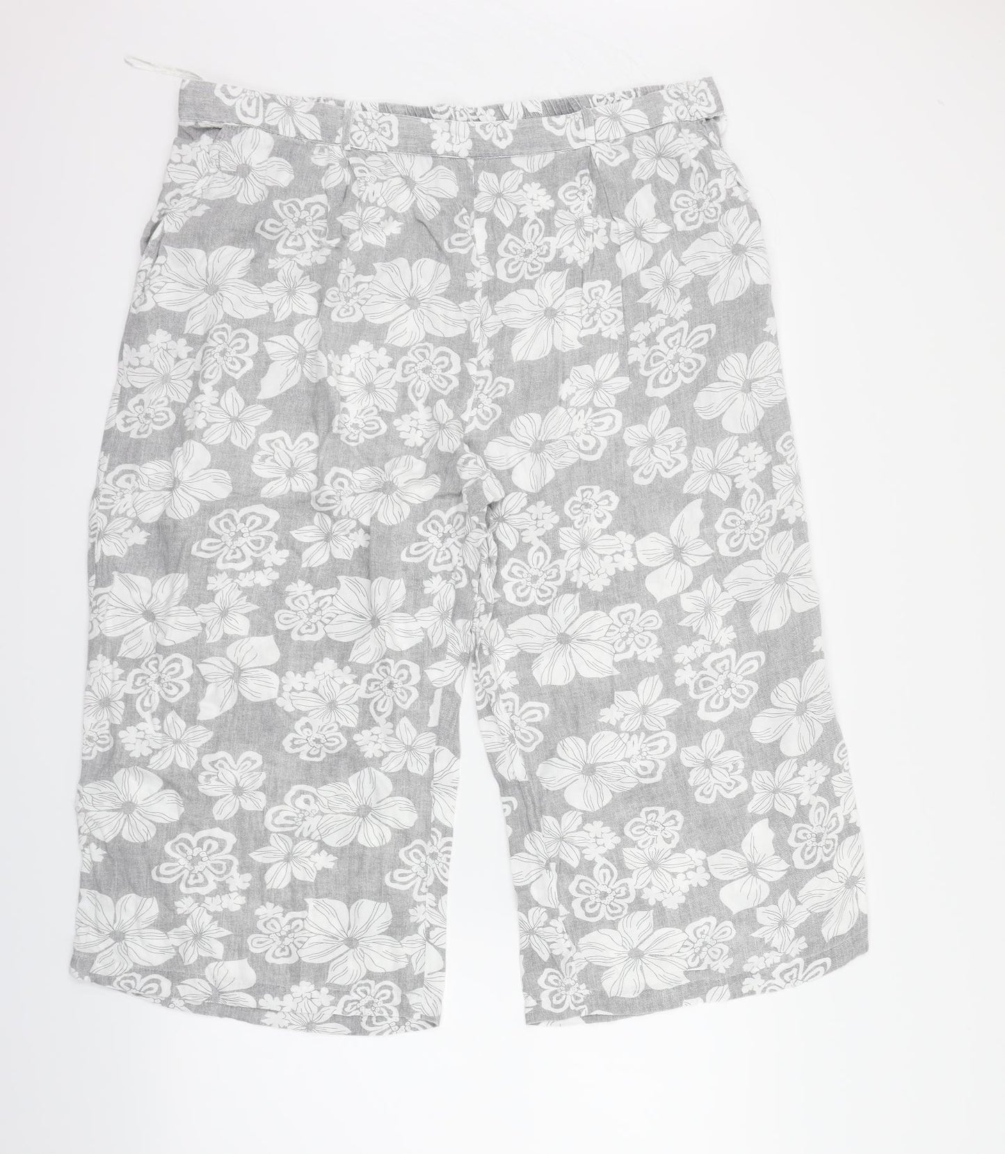 Klass Womens White Geometric  Trousers  Size 20 L22 in