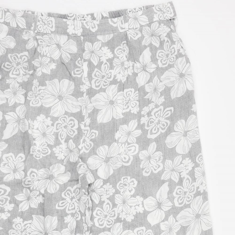 Klass Womens White Geometric  Trousers  Size 20 L22 in