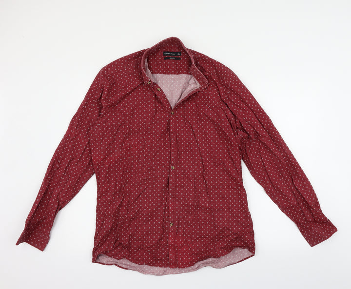 Cedar Wood State Mens Red    Button-Up Size 17