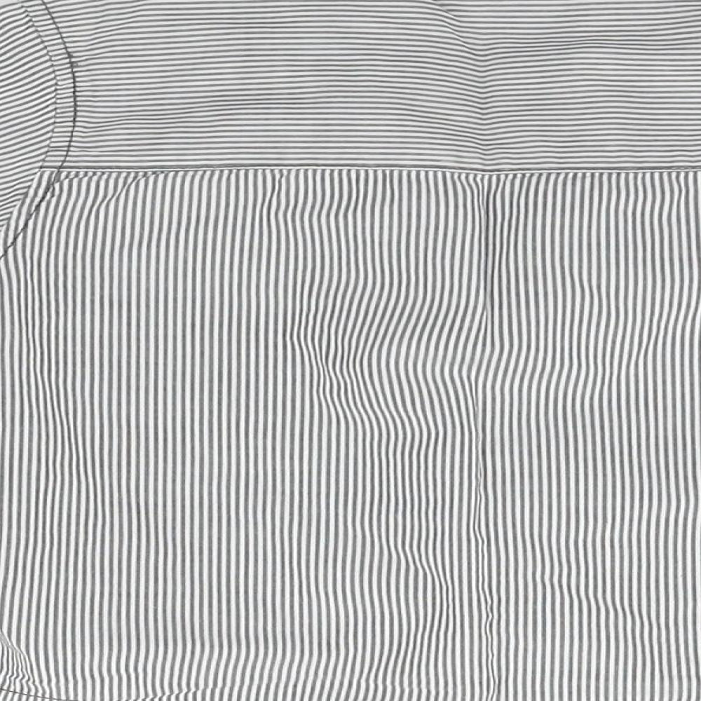 NEXT  Grey Striped  Basic Button-Up Size 12-18 Months