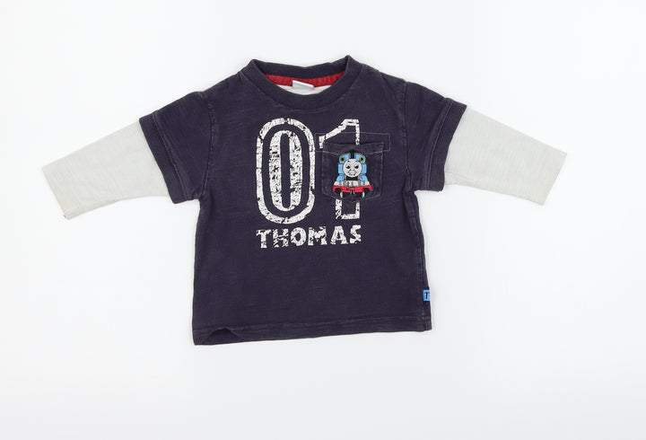 Tomas & friends Blue Pullover Jumper Size 9-12 Months - Thomas & Friends