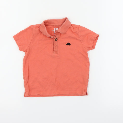 fred & flo  Orange   Basic Polo Size 12-18 Months