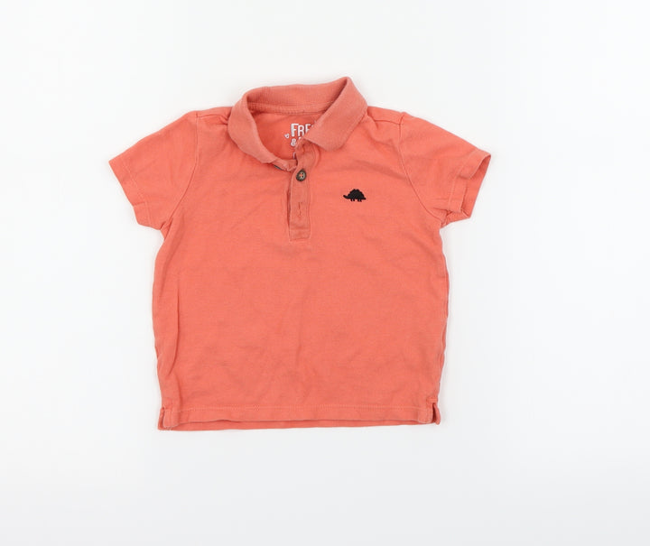 fred & flo  Orange   Basic Polo Size 12-18 Months