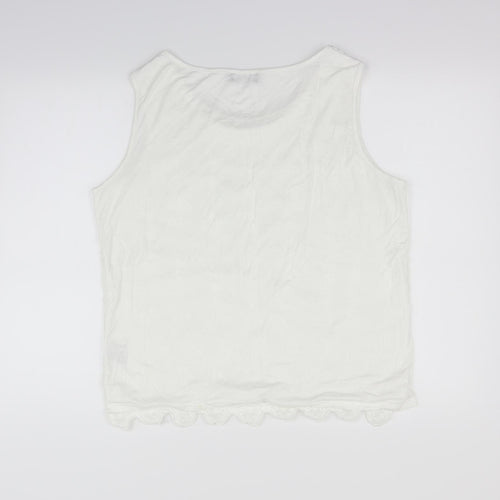 Klass Womens White   Basic T-Shirt Size XL