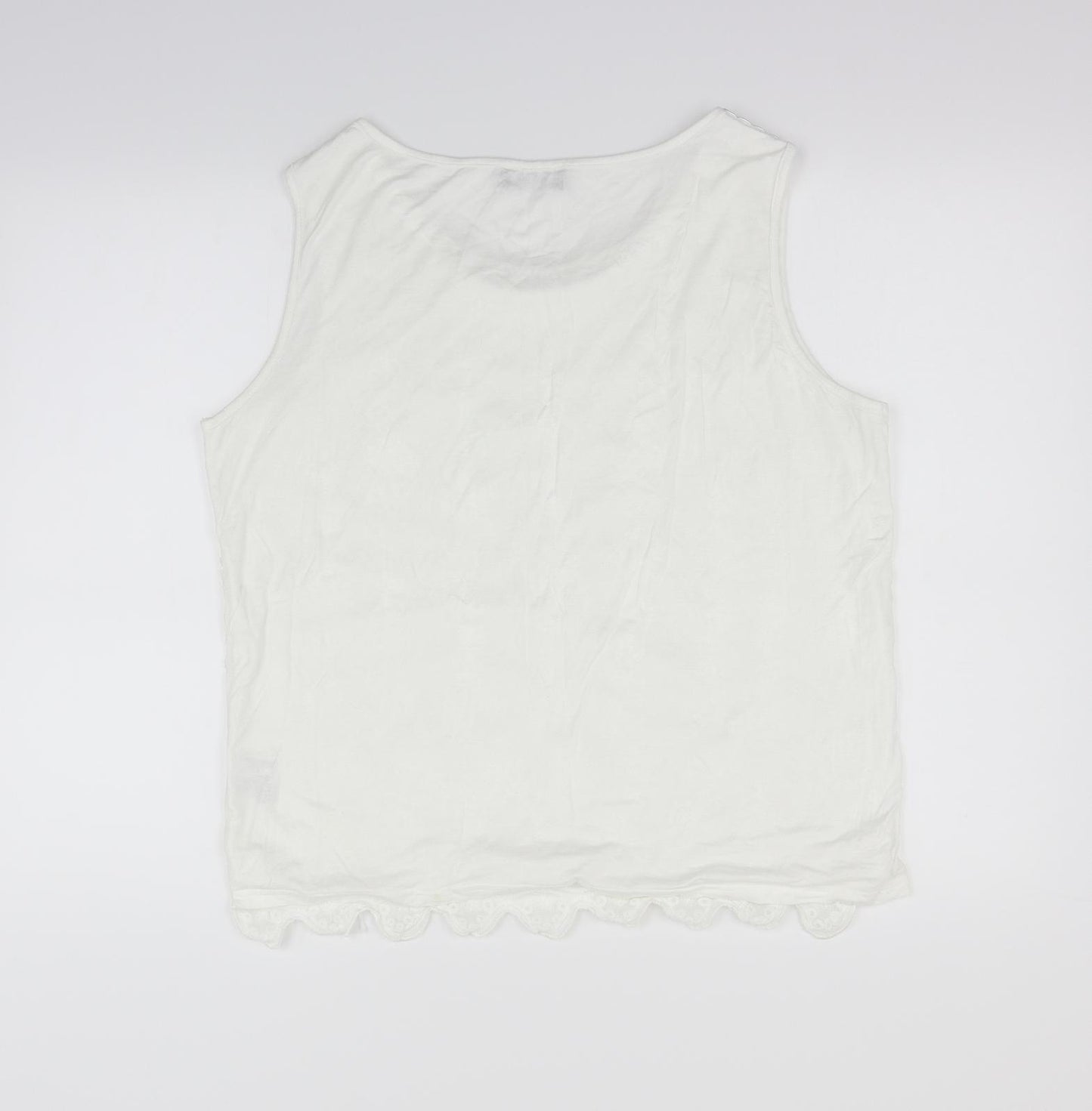 Klass Womens White   Basic T-Shirt Size XL