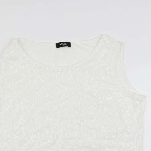 Klass Womens White   Basic T-Shirt Size XL