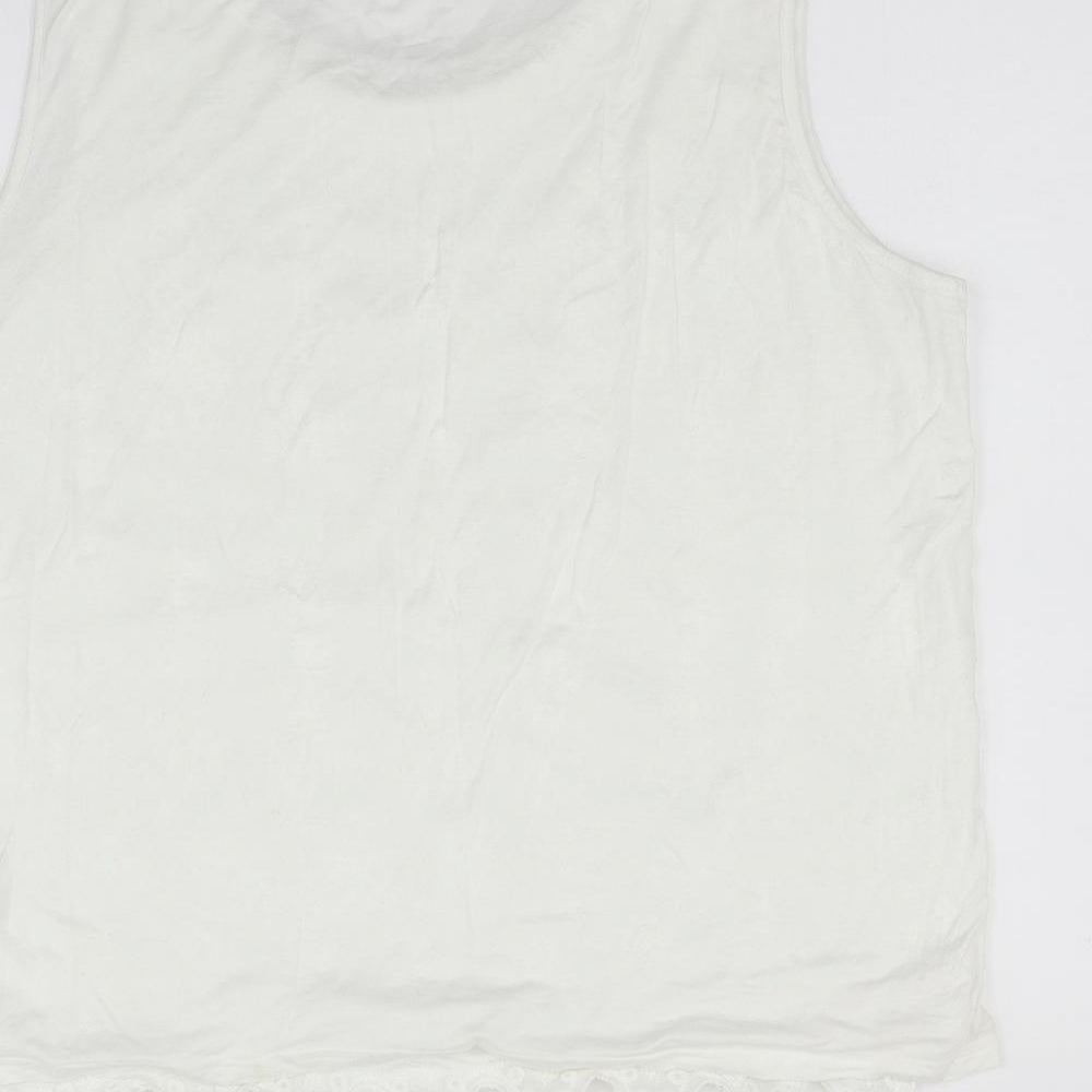 Klass Womens White   Basic T-Shirt Size XL