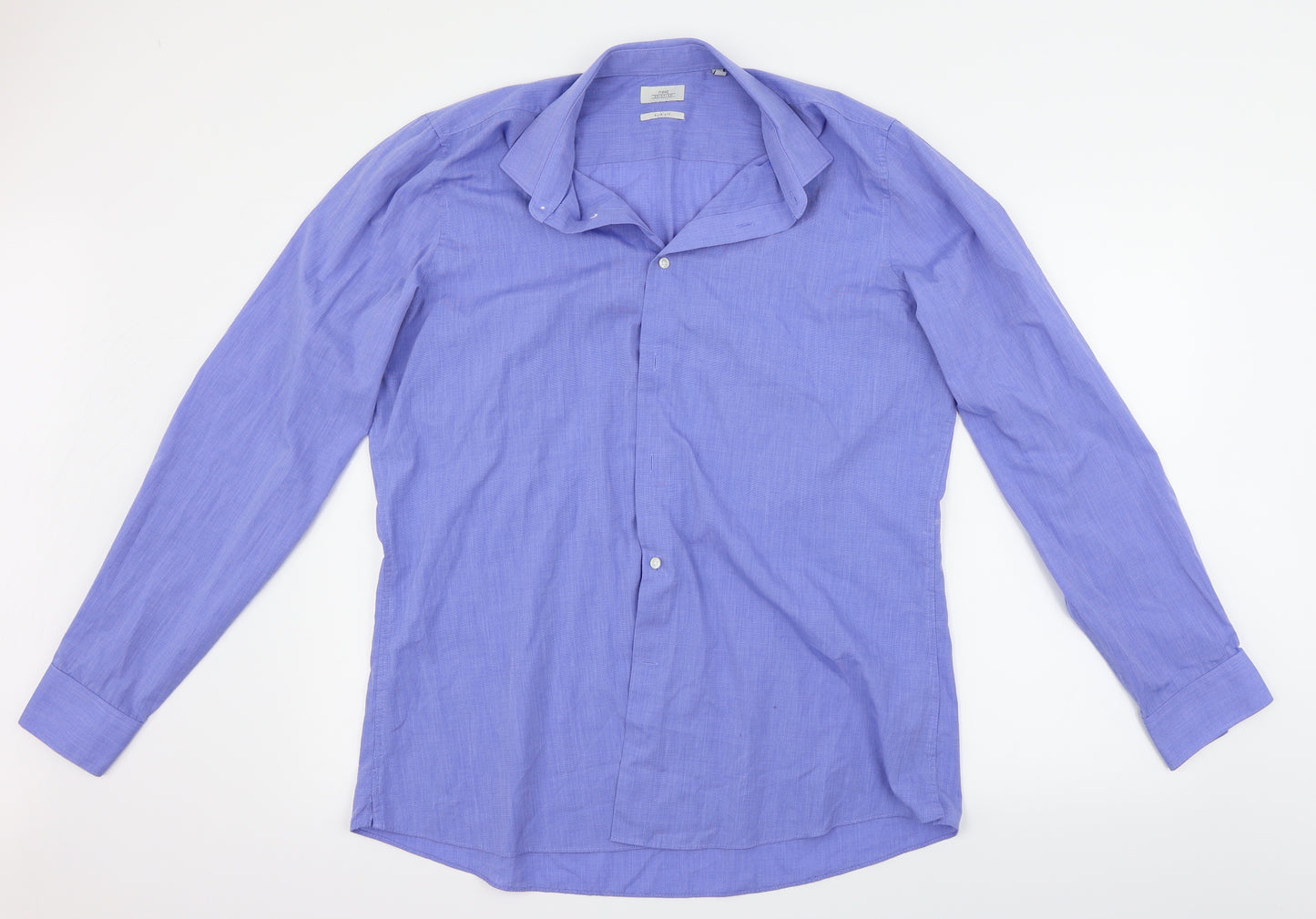 NEXT Mens Blue    Button-Up Size 17