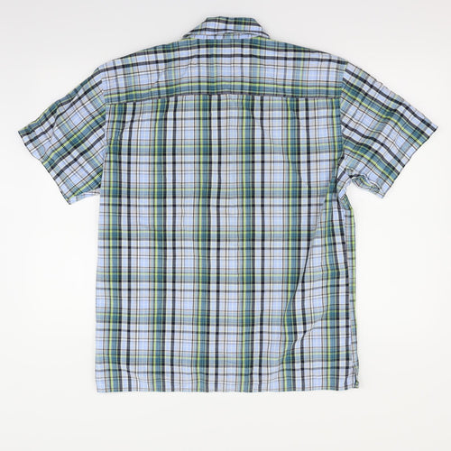 Gap Womens Blue Check  Basic Button-Up Size M