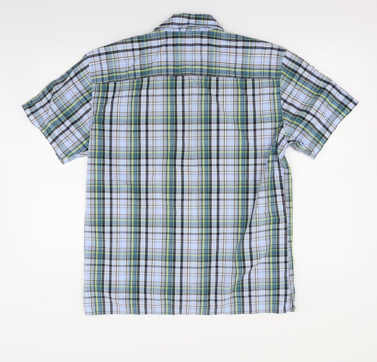 Gap Womens Blue Check  Basic Button-Up Size M