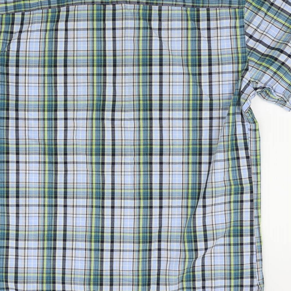 Gap Womens Blue Check  Basic Button-Up Size M