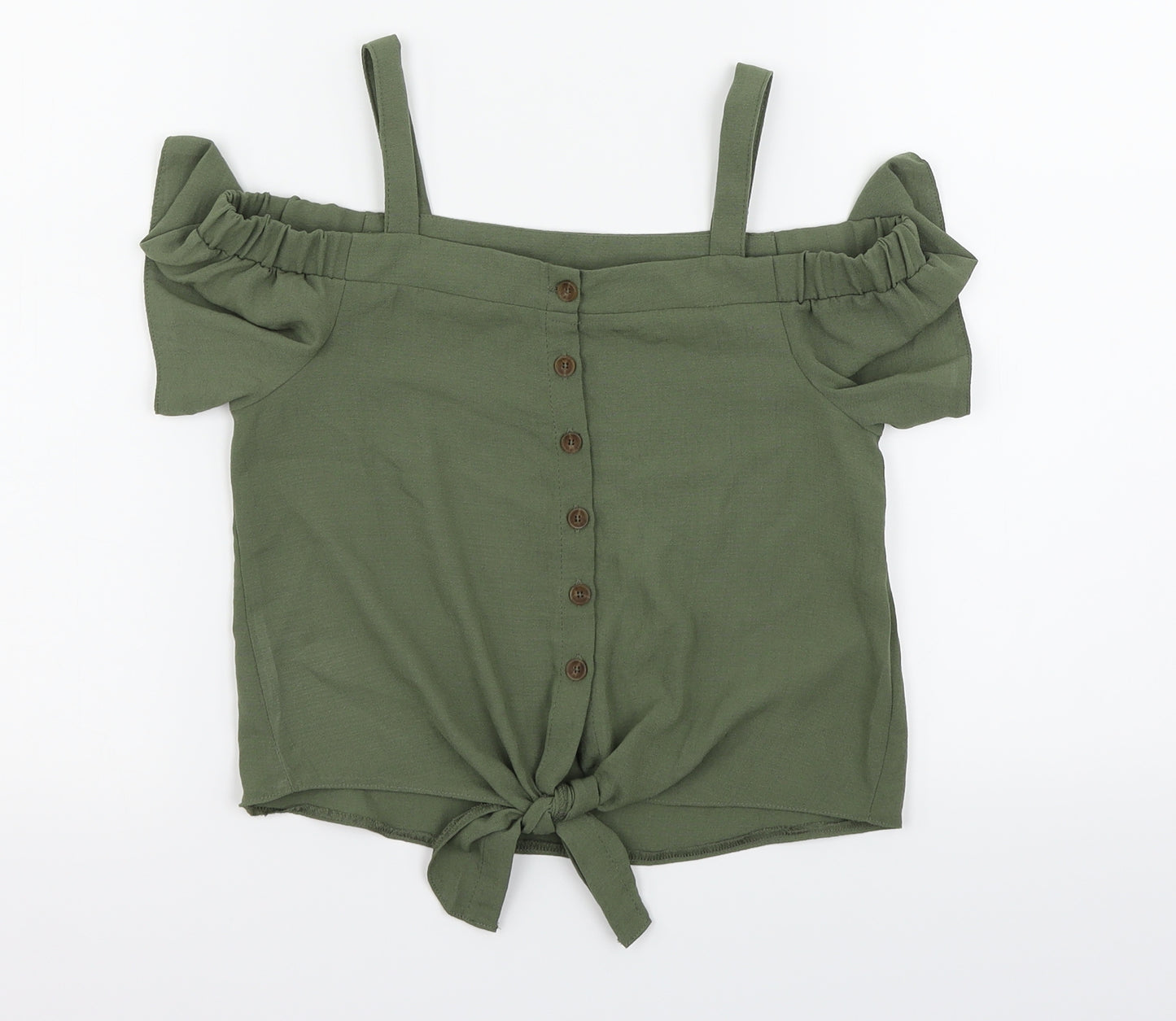 Primark Girls Green   Basic T-Shirt Size 9-10 Years