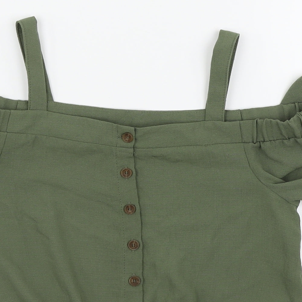 Primark Girls Green   Basic T-Shirt Size 9-10 Years