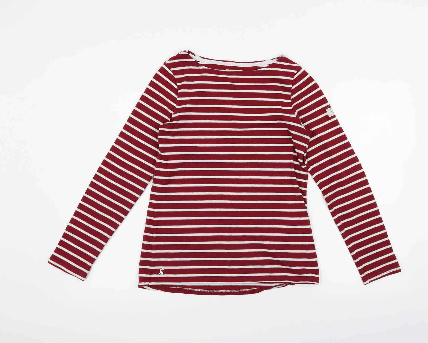 joles Womens Red Striped  Pullover Jumper Size 8