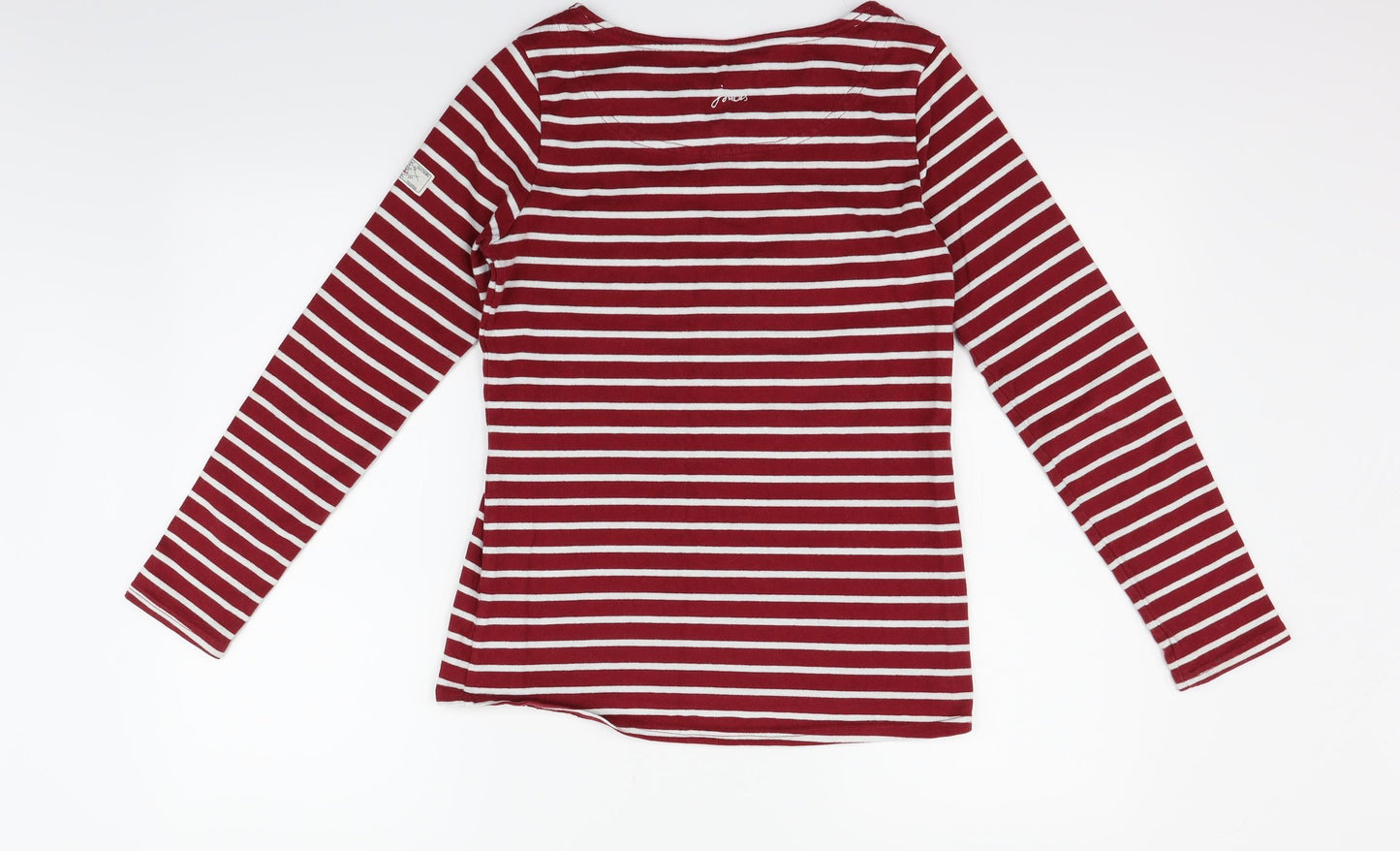 joles Womens Red Striped  Pullover Jumper Size 8