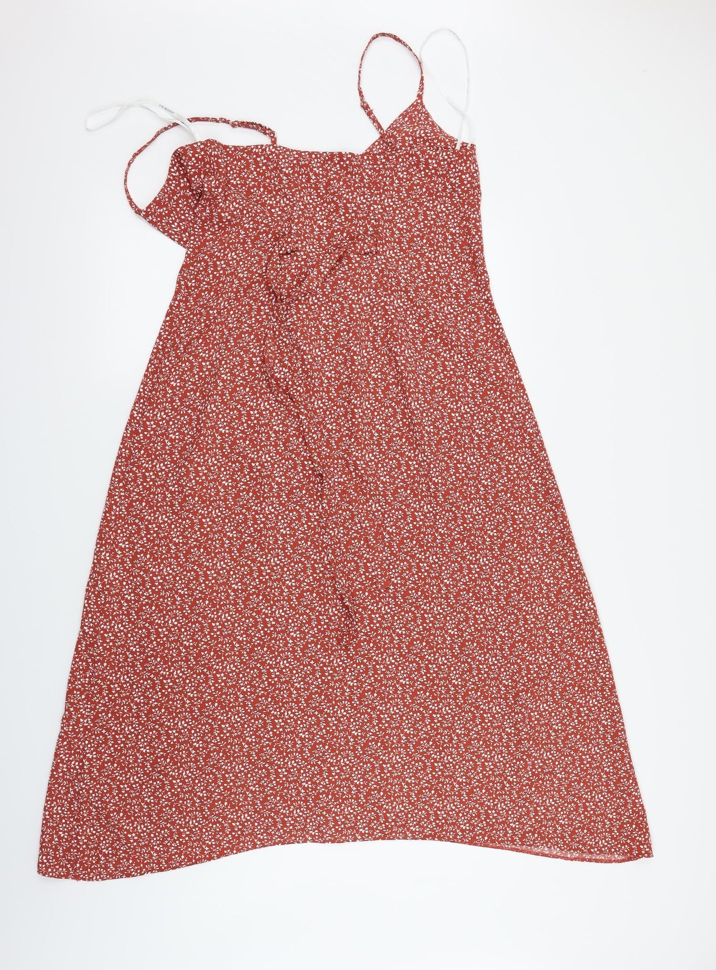 Primark Womens Red Geometric  Fit & Flare  Size 4