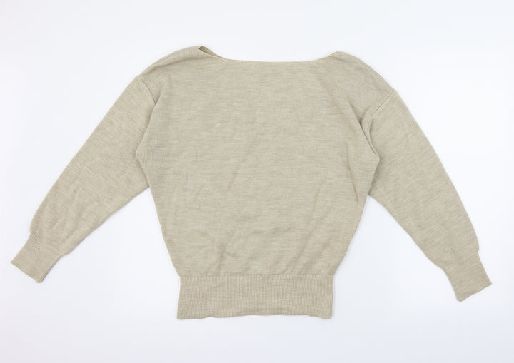 Nasty Gal Womens Beige Pullover Jumper Size S