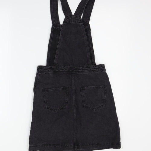 Denim & Co. Womens Black   Dungaree One-Piece Size 4 L27 in