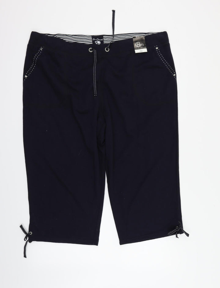 BM Casual Womens Blue   Cut-Off Shorts Size L