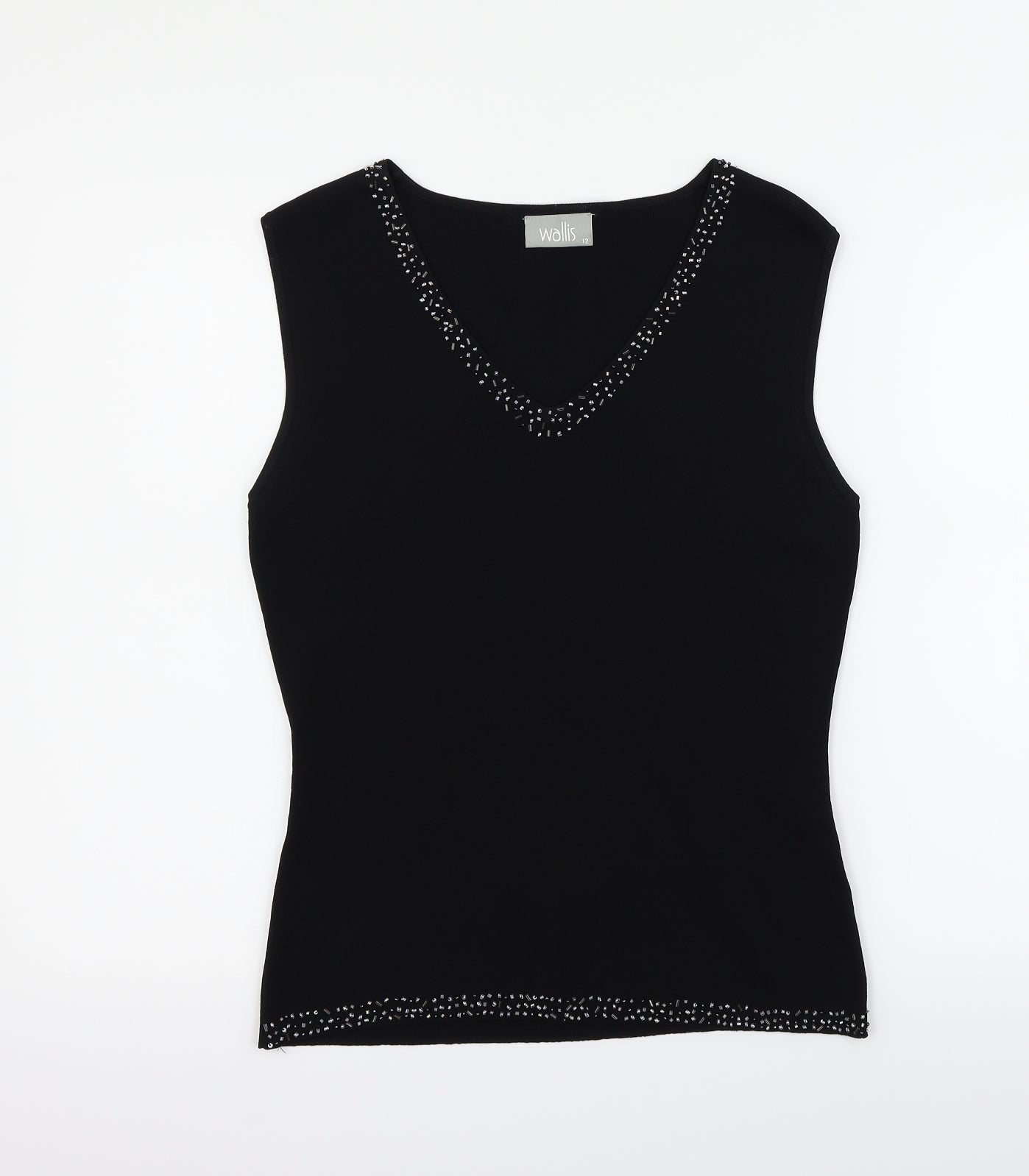 Wallis Womens Black   Basic Tank Size 12
