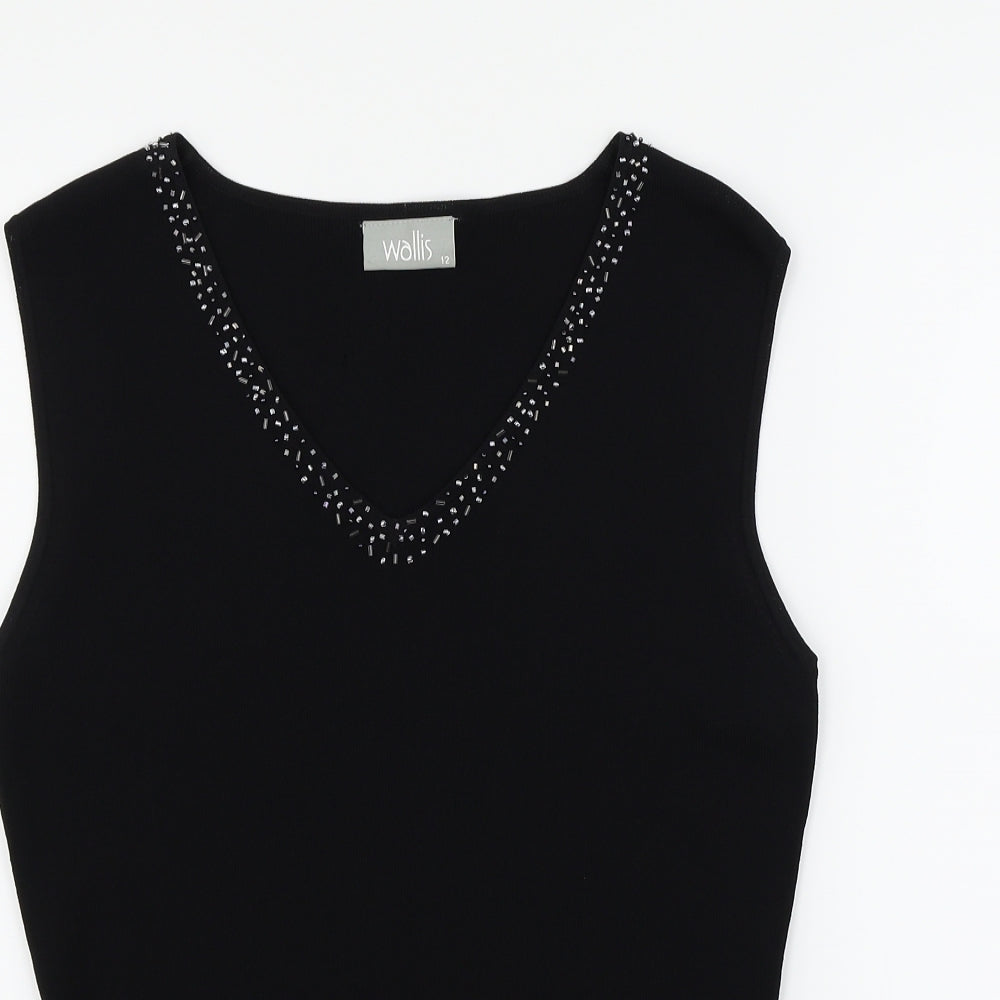 Wallis Womens Black   Basic Tank Size 12