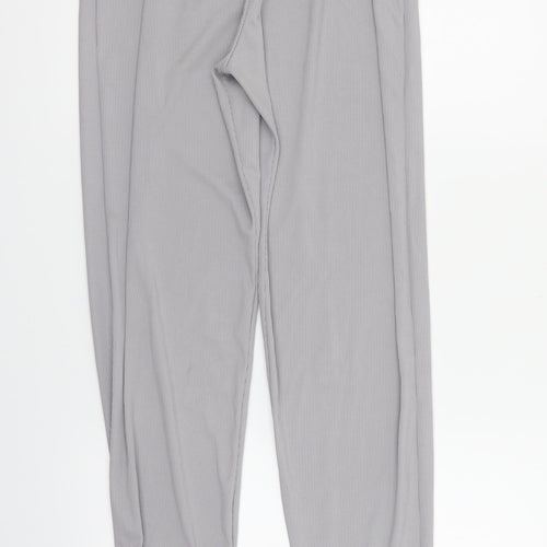 PRETTYLITTLETHING Womens Grey   Trousers  Size 8 L27 in