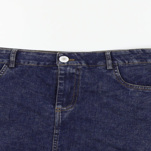 Preworn Womens Blue   Flare Skirt Size 32 in