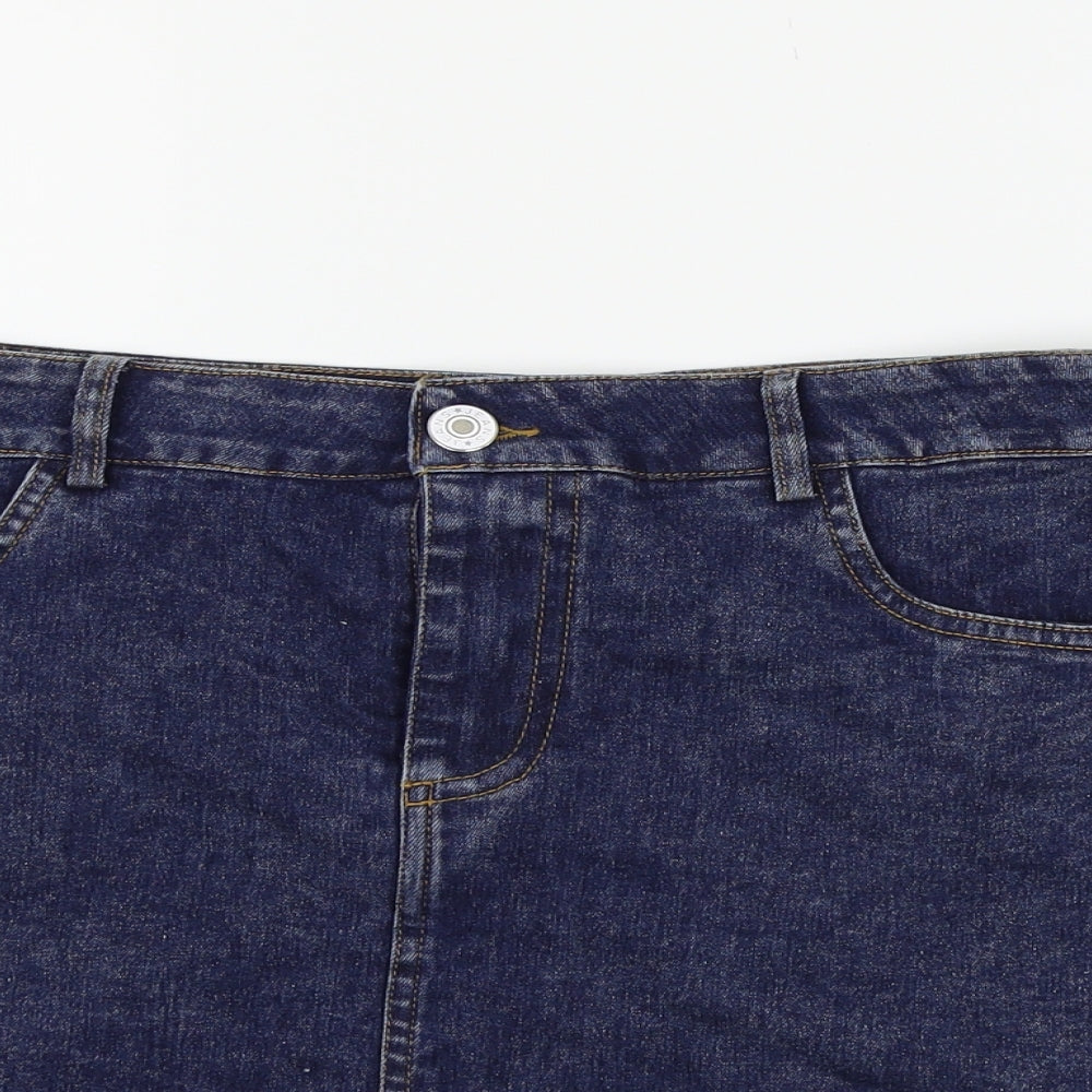 Preworn Womens Blue   Flare Skirt Size 32 in