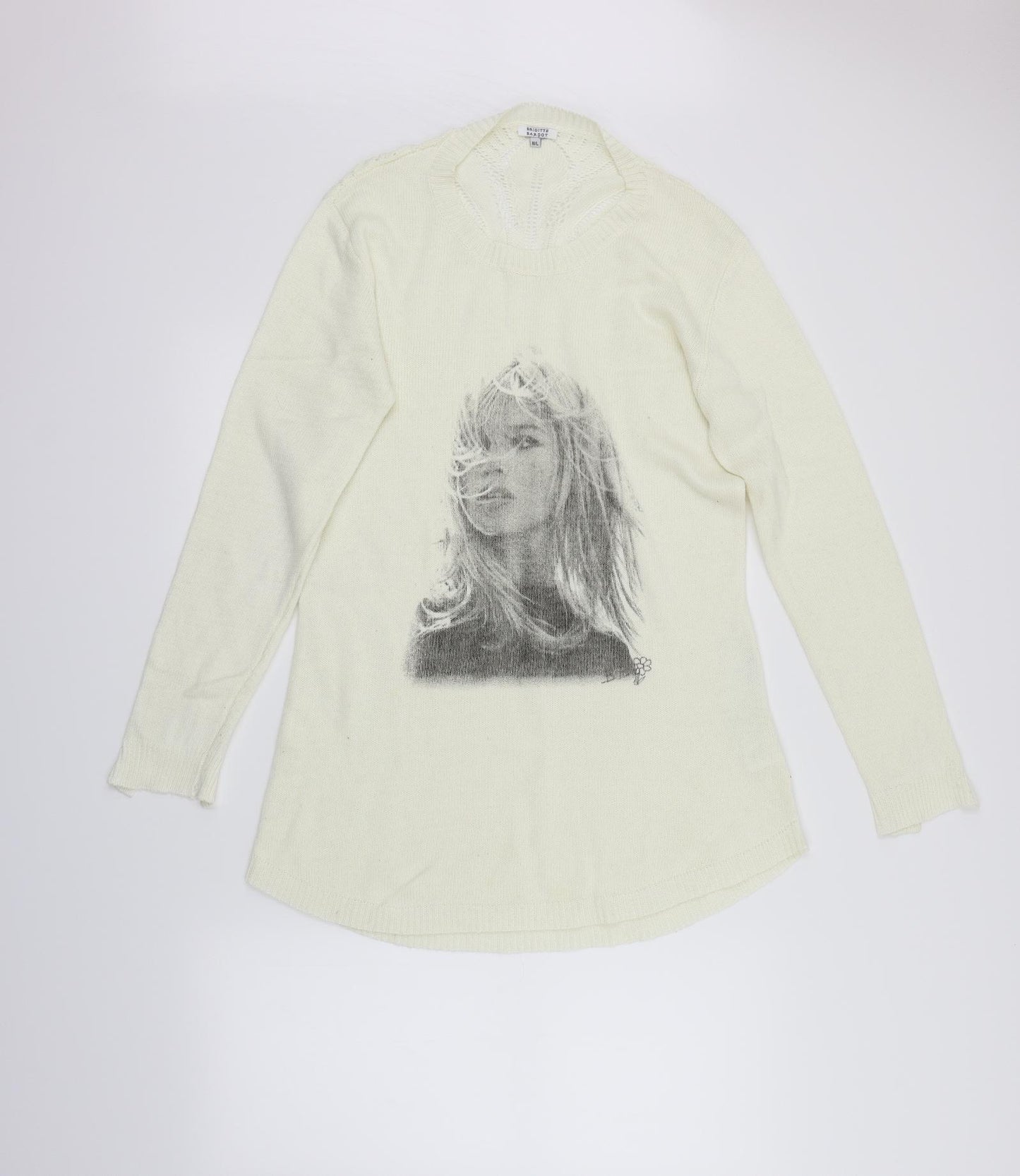 brigtte bardot Womens Beige   Pullover Jumper Size M