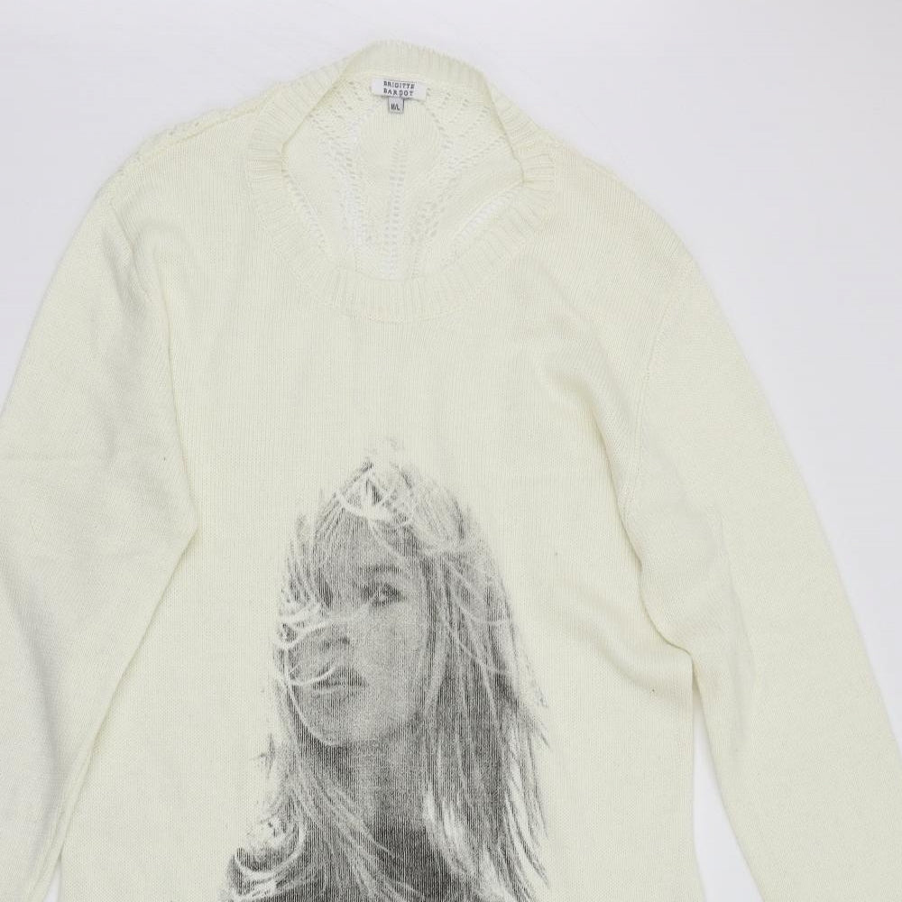 brigtte bardot Womens Beige   Pullover Jumper Size M