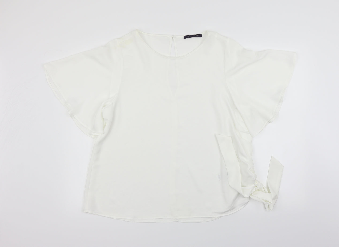 Marks and Spencer Womens White   Basic Blouse Size 14
